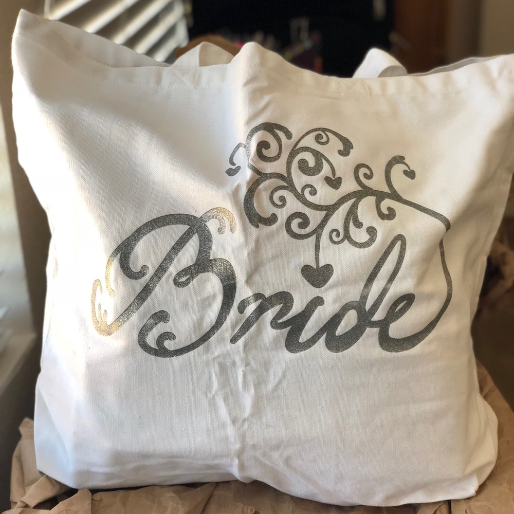 Gently used “Bride” tote bag